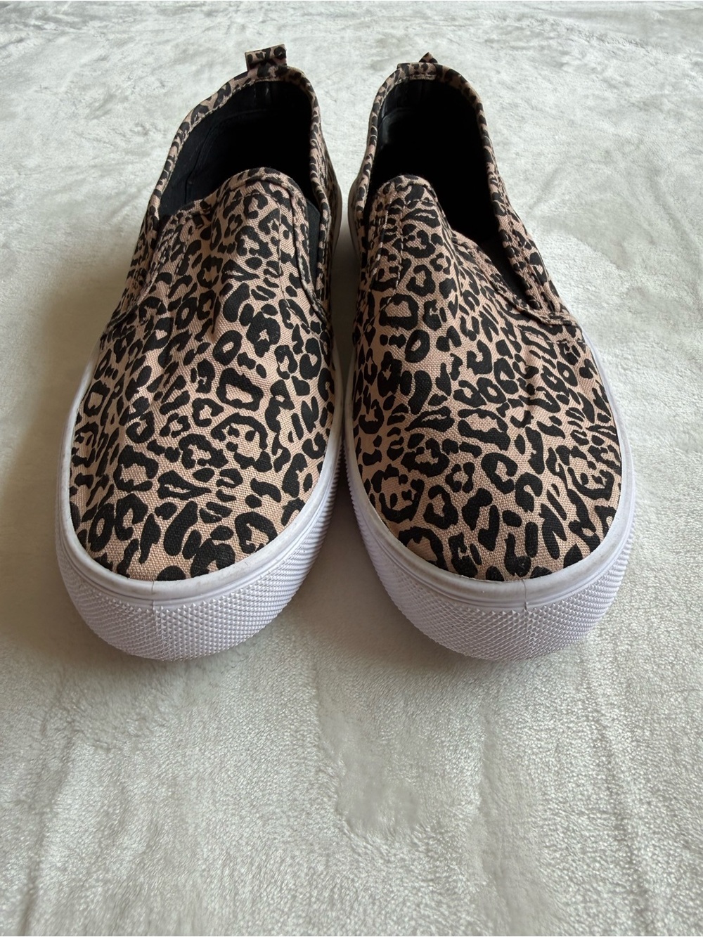 ASOS Leopard-Print Slip-On Sneakers in Blush and Black - Picture 3 of 7